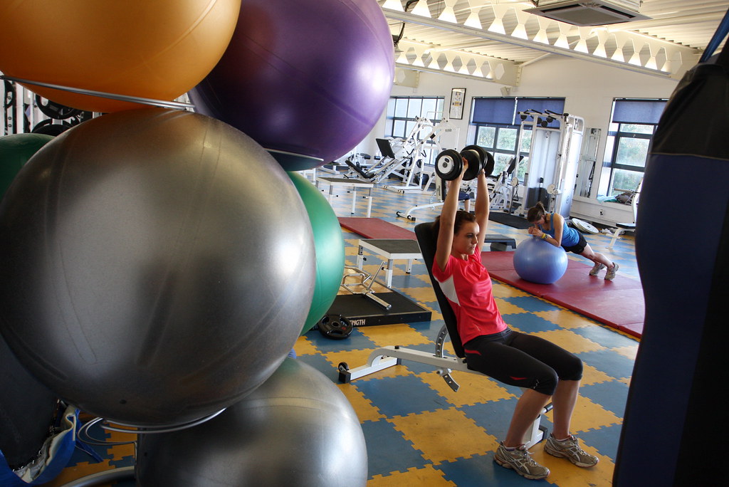 Women working out staying mobile
